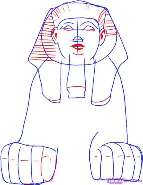 Сфинкс древнего Египта рисунок