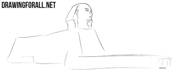 Поэтапное рисование сфинкса