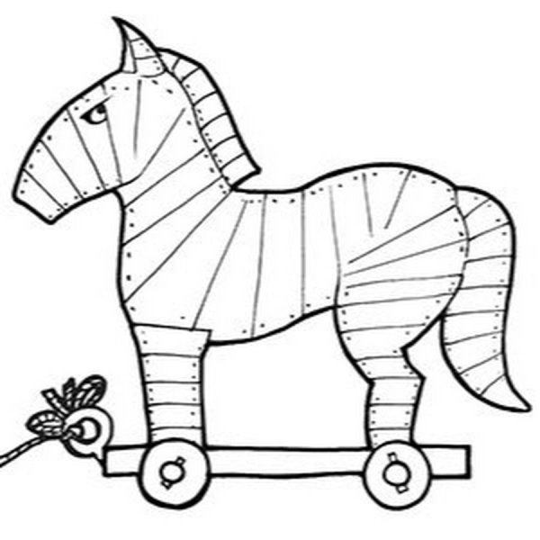 Троянский конь раскраска