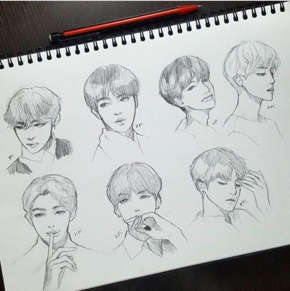 БТС Тэхен рисуночек