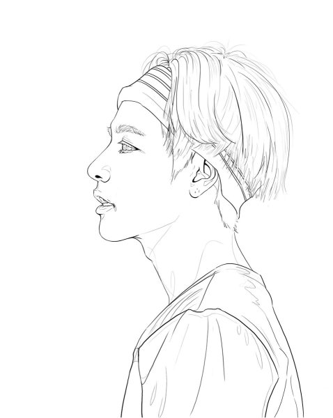 Рисунок Ким Тэхен проф