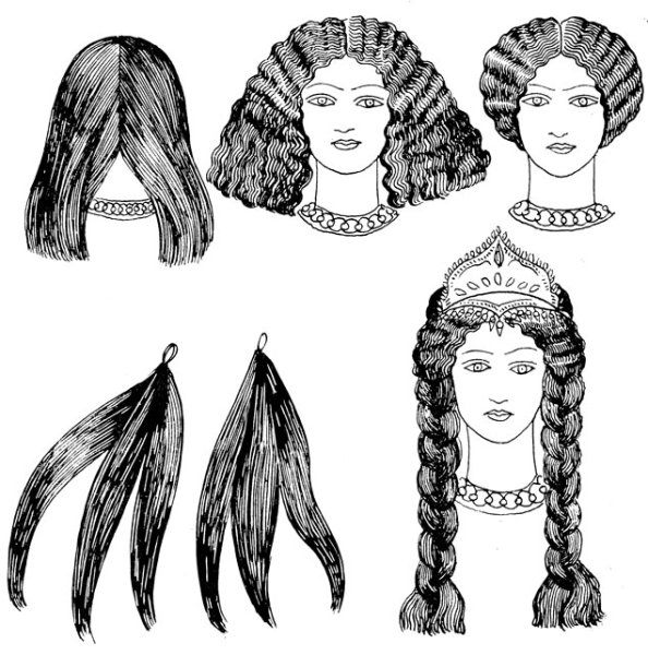 Эскиз исторической прически