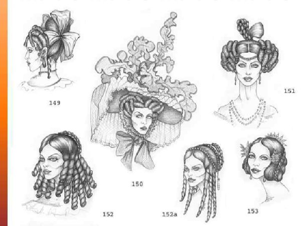 Исторические прически для рисования