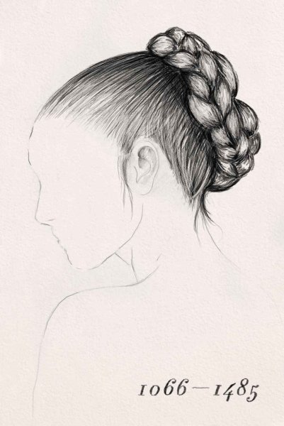 Историческая прическа карандашом