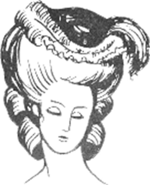 Эскиз исторической прически