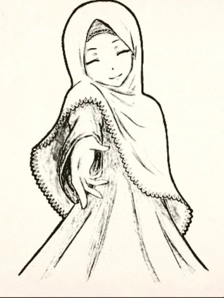 Мусульманка карандашом
