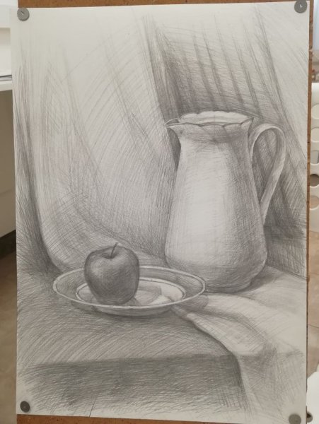 Натюрморт рисунок карандашом
