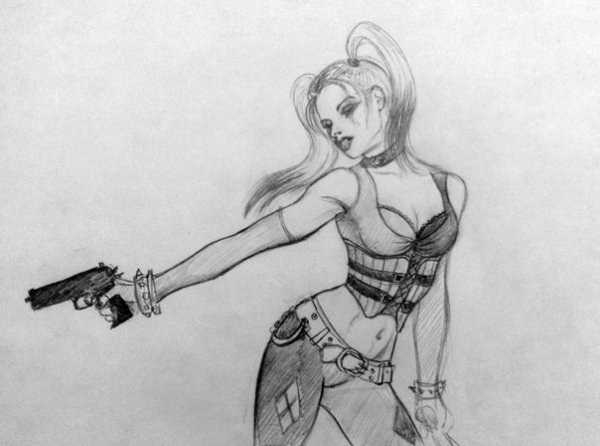 Харли Квинн для срисовки
