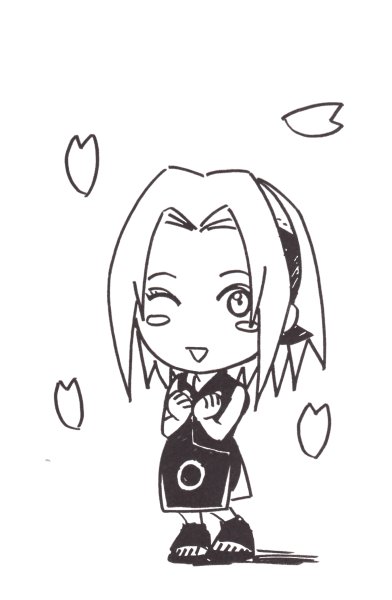 Сакура Харуно карандашом в полный рост