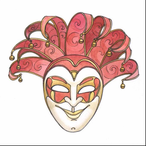 Нарисовать театральную маску