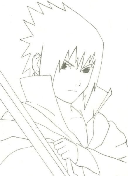 Саске Учиха нарисовать