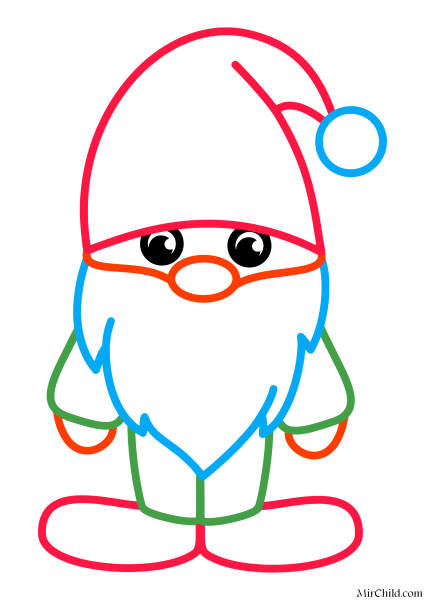 Рисование Деда Мороза