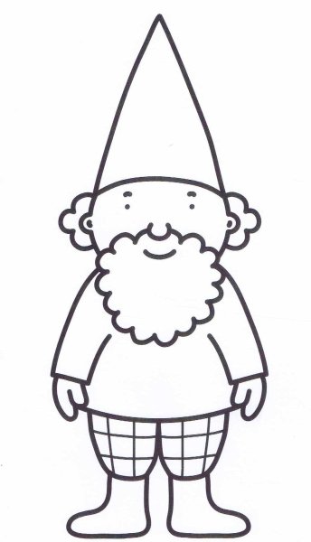 Раскраска Гном весельчак