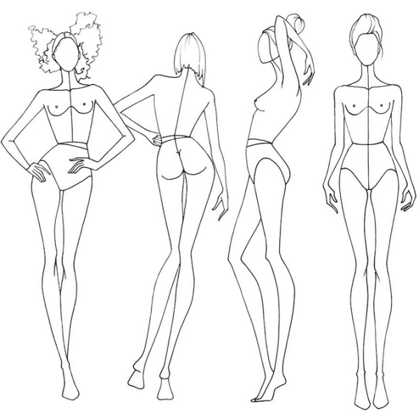 Наброски одежды модельеров