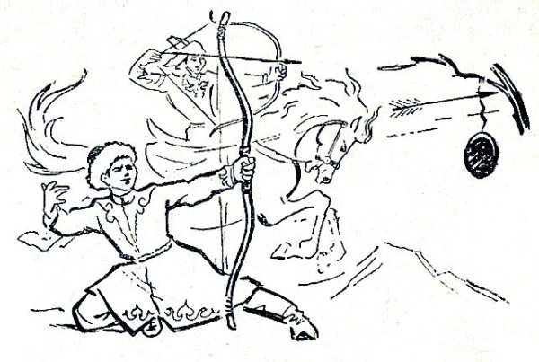 Национальные игры казахов раскраска