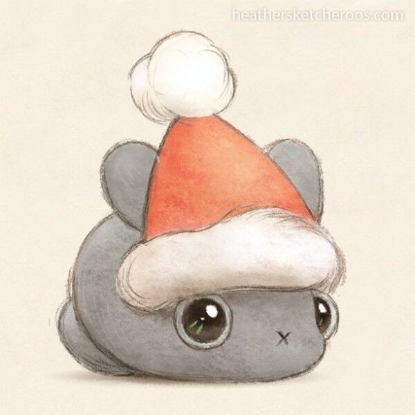 Новогодние животные рисунки для срисовки