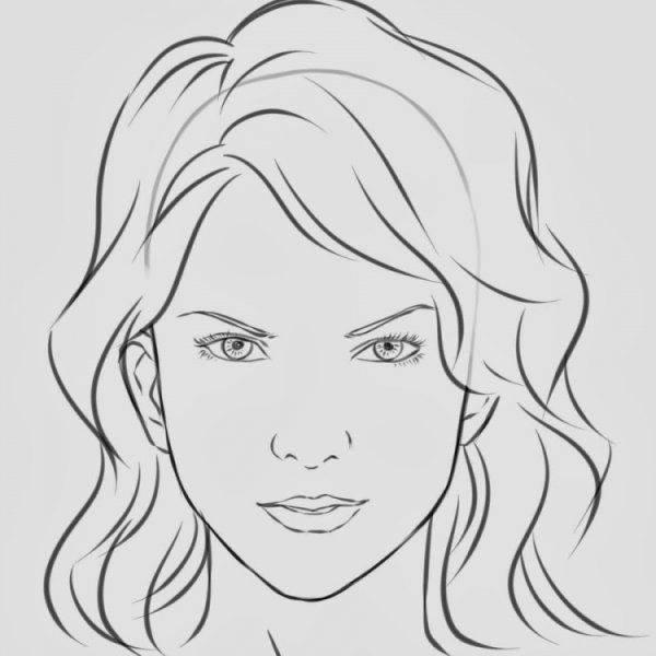 Девушка карандашом для начинающих