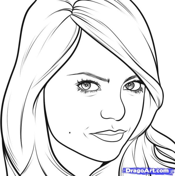 Портрет девушки карандашом