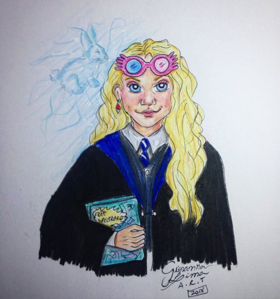 Раскраски Гарри Поттер Полумна Лавгуд