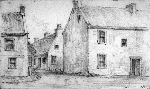 Старое здание карандашом