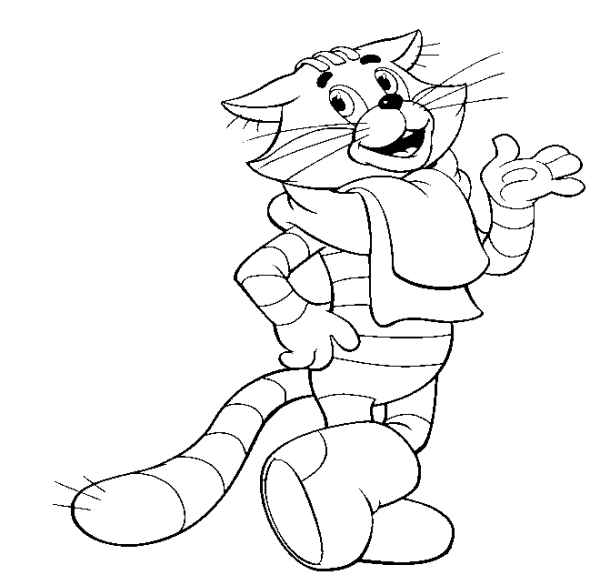 Раскраска кота Матроскина из Простоквашино