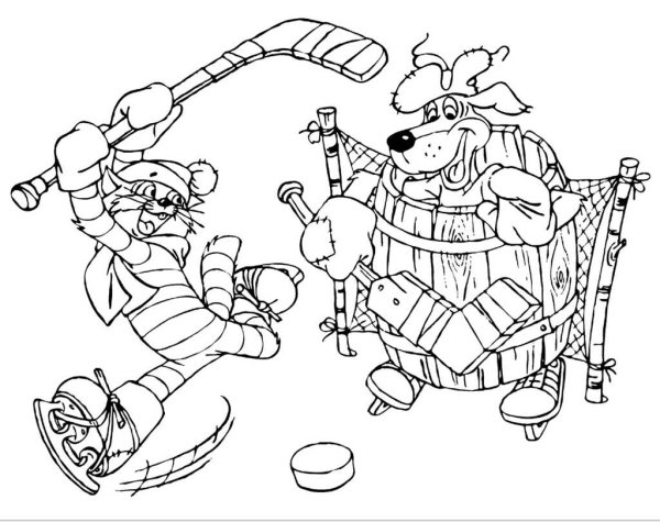 Раскраска "в Простоквашино"