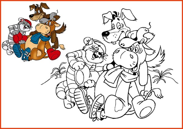 Матроскин раскраска