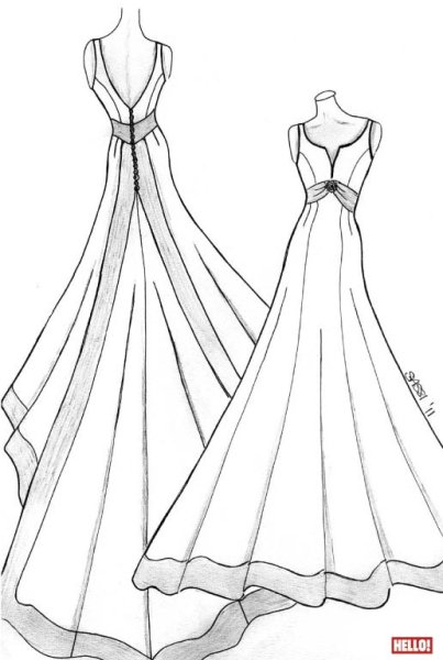 Эскизы платьев