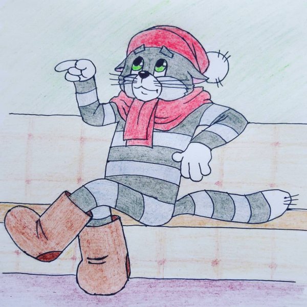 Кот Матроскин нарисовать