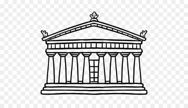 Раскраска древней Греции Парфенон