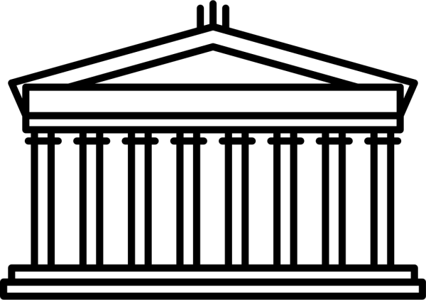 Древнегреческий храм Парфенон раскраска