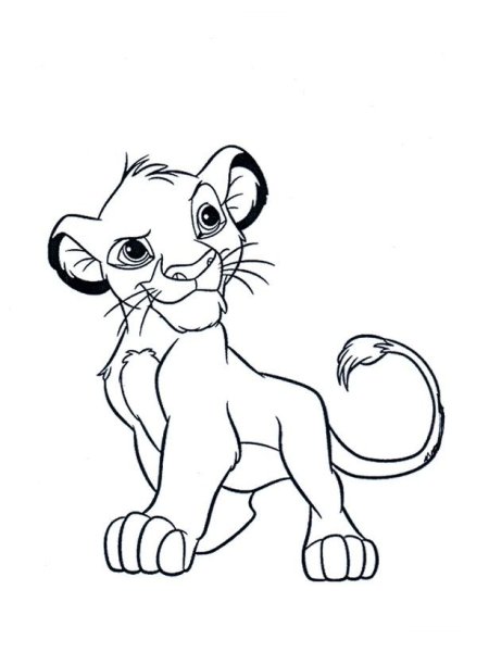 Симба Король Лев рисунок поэтапно