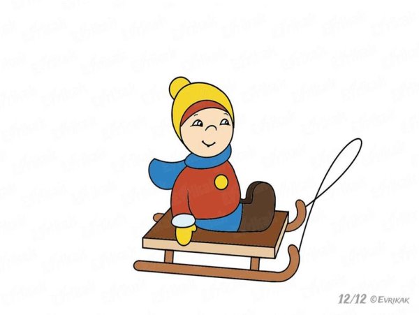 Мальчик на санках