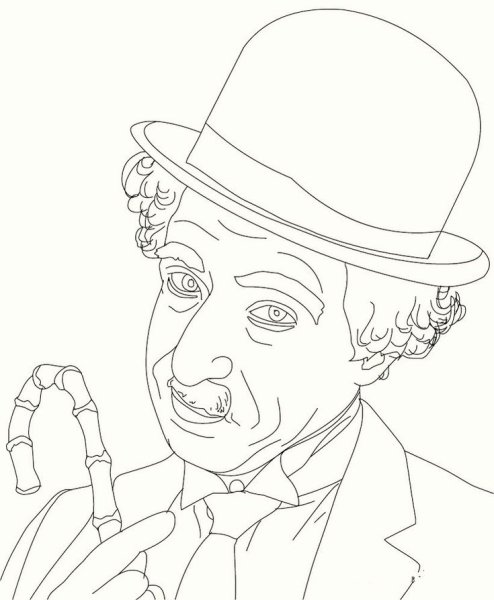 Чарли Чаплин рисунок