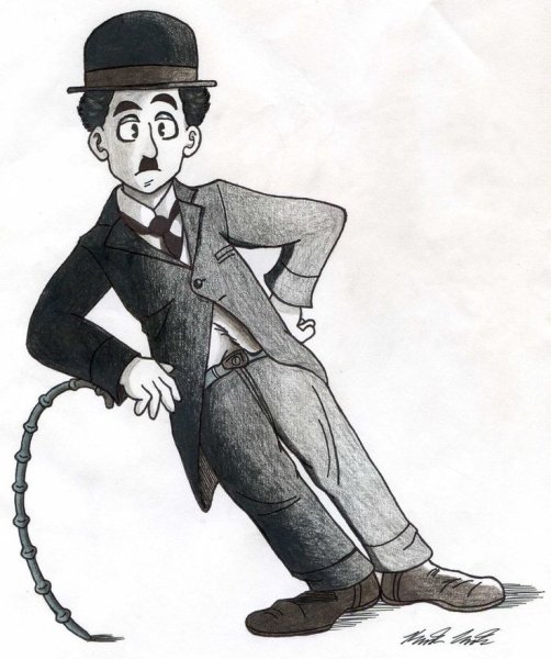 Рисунок афиша Чарли Чаплина простые рисунки