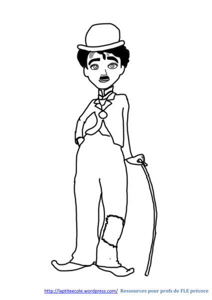 Чарли Чаплин портрет карандашом