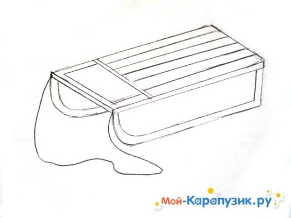 Санки нарисовать карандашом