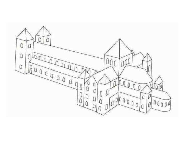 Романский стиль в архитектуре рисунки лёгкие