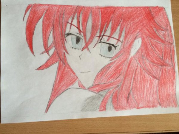 DXD Риас карандашом