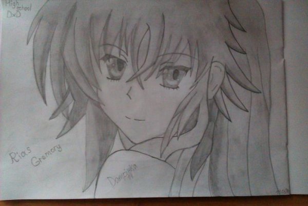 Рисунки аниме для срисовки Риас