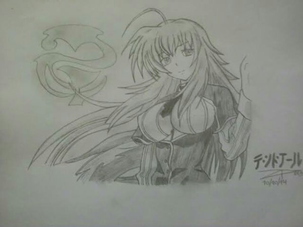 Риас Гремори арт карандашом