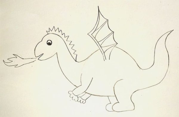 Поэтапный рисунок дракона