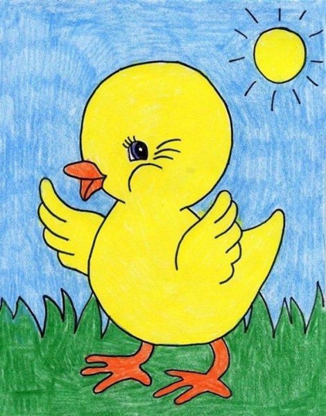 Рисование цыпленок