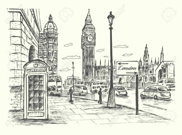 Достопримечательности Англии рисунки