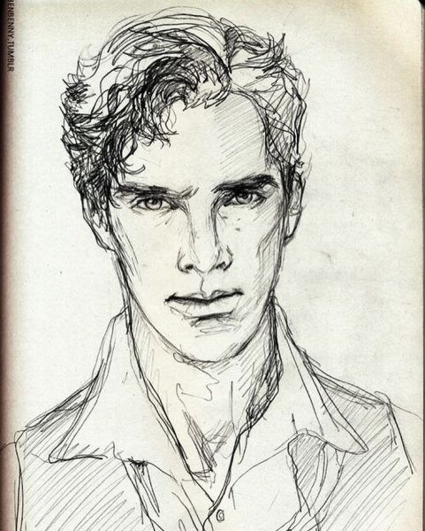 Шерлок рисунок поэтапно