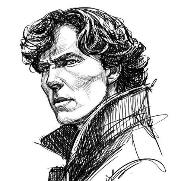 Бенедикт Камбербэтч Шерлок портрет