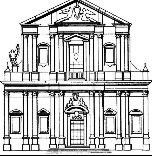Церковь Сант Аньезе ин Агоне план