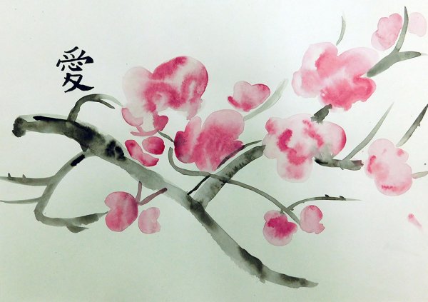 Китайская живопись карандашом