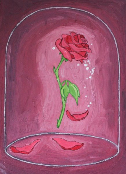 Лепестки роз карандашом