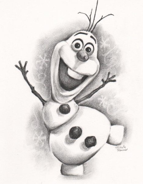 Олаф карандашом